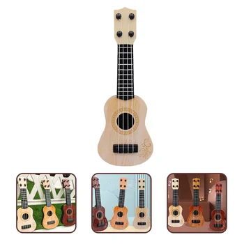 Мини-дървена играчка-модел на Играчки, Модели на музикални инструменти за малки момичета Дървена малка китара