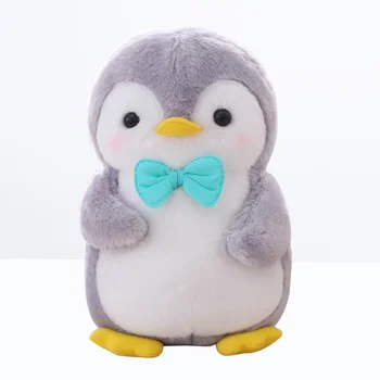 25 см Скай-Синя Мека играчка плюшен Мъжки Животински Пингвин с папийонка, декоративен подарък за рожден Ден, Свети Валентин