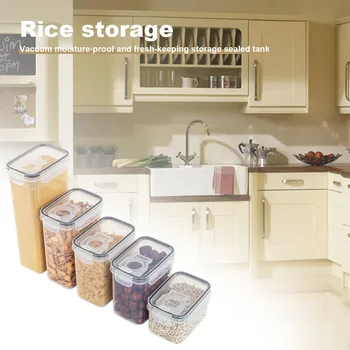 Правоъгълно кофа за ориз, многоцелеви запечатан държач за ориз за съхранение на заведения за хранене ядки