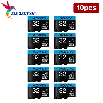 10ШТ ADATA TF Карта SD U1 C10 A1 Микро Карта памет от 64 GB 32 GB Микро SD Карта с флаш памет 4K Microsd карта за телефон
