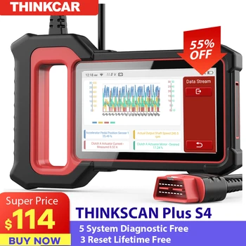 THINKCAR Thinkscan S4 Plus Професионални Инструменти за Диагностика на автомобила Автоматично Скенер obd2 ABS Четец за кодове на спирачната система на Безплатно Обновяване