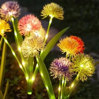 Led Слънчеви Цветя от Глухарче, градинска лампа за тревата, Водоустойчив автоматична Лампа, за да премине в градината с Глухарчета, Декоративно осветление, Коледен подарък