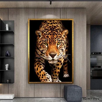 Модерни стръмни леопардовые Плакати, рисунки върху платно, Щампи, стенно изкуство, HD Изображения на животни За всекидневна, Декориране на Офис, без рамка