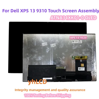 13,4 Инча 16:10 3456x2160 За Dell XPS 13 9310 9320 OLED 4K Сензорен LCD екран в събирането на Замяна ATNA34XK01-0 P/N: 4XG21