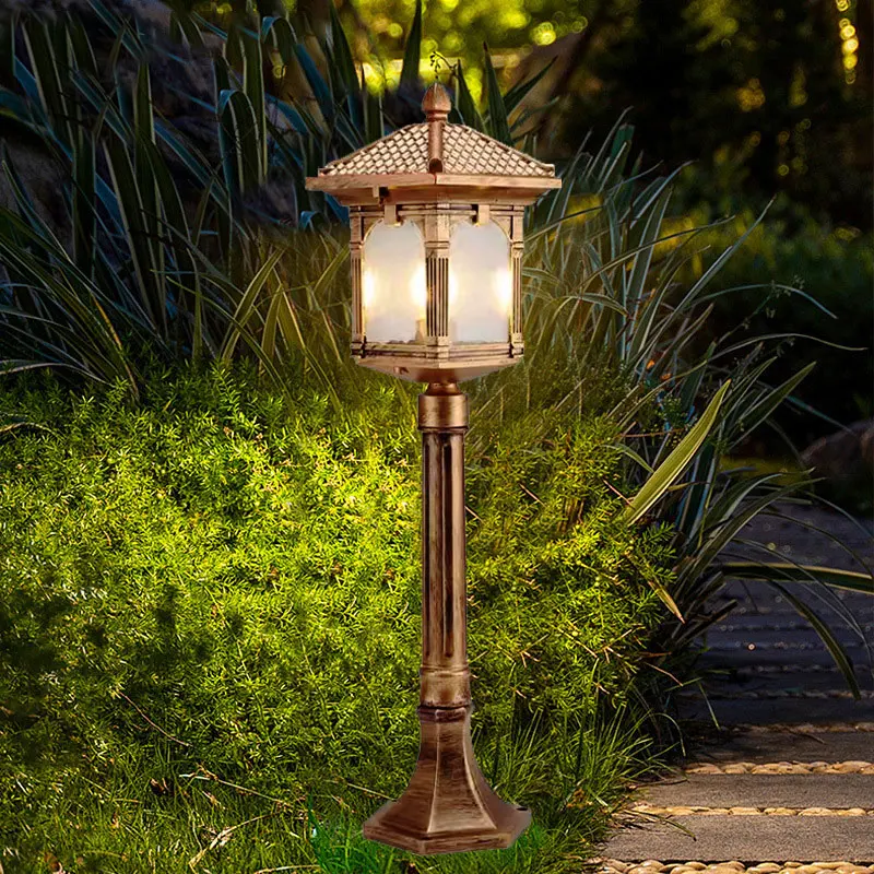 80 см Открито в градината на Вила Открит Водоустойчив Европейския led лампа за двор, градина и тревна площ2