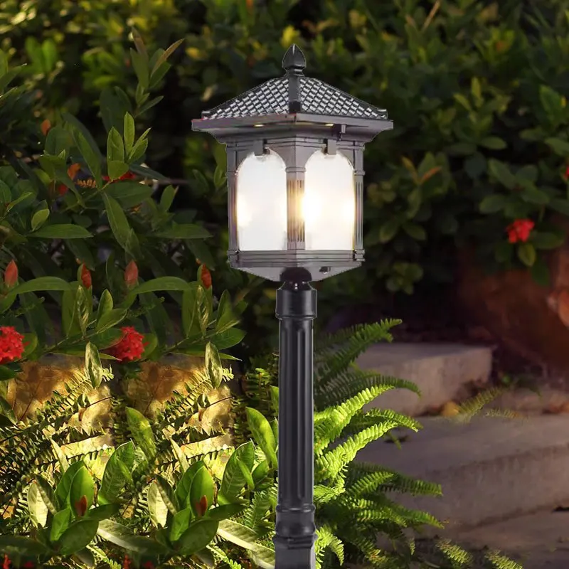 80 см Открито в градината на Вила Открит Водоустойчив Европейския led лампа за двор, градина и тревна площ4