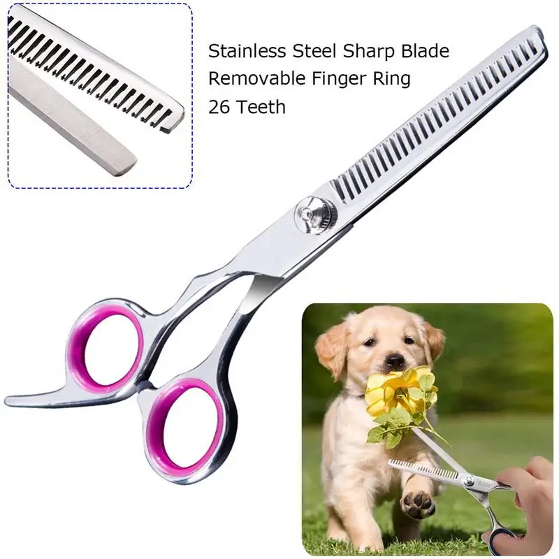 Бр. Ножица за подстригване на кучета от неръждаема стомана Ножици за подрязване на котешка вълна Редки остри Режещи ръбове на Инструменти за подстригване на козината на котето животно4